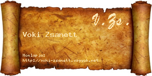 Voki Zsanett névjegykártya